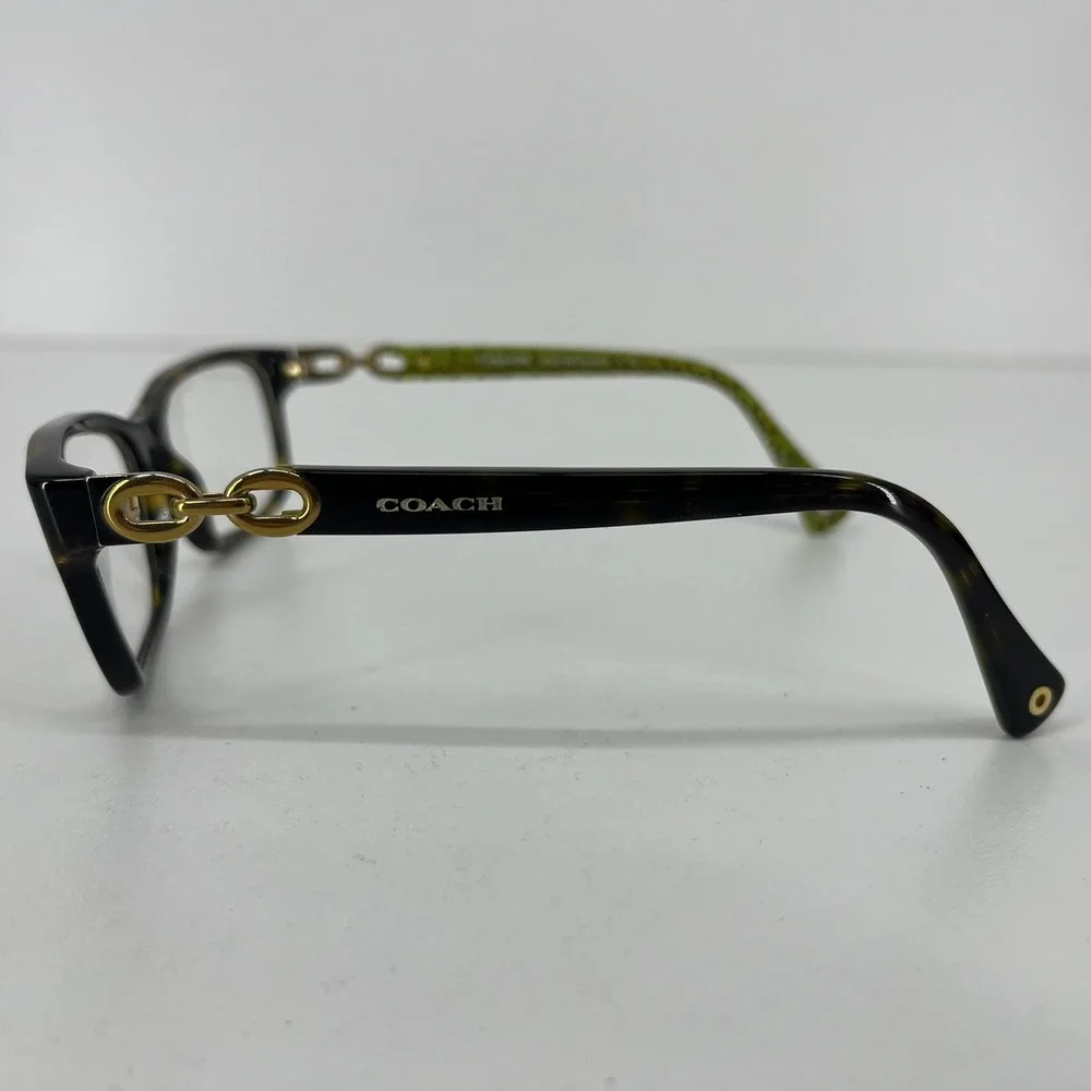 Coach HC 6052 Fannie Dark Tortoise Green Signature C Eyeglasses Frames 54-16-135